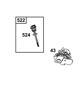 Lubrication Group Diagram and Parts List for 8P502-0090-H5  Briggs and Stratton Engine